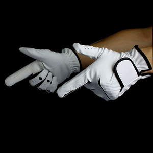 Venta al por mayor 2024 de alta calidad de los hombres Cabretta cuero PU Golf guantes logotipo personalizado antideslizante suave transpirable guantes deportivos aplicables - Product Image 2