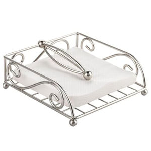 Porte-serviettes de table pour restaurant et hôtel, porte-serviettes moderne en métal doré avec bras lesté, distributeur de serviettes carré - Product Image 4