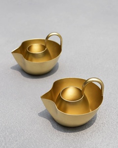 Luxury Polished Brass Gold Plating Classic Eco-Friendly Metal Serving Bowl Set Premium Quality Stylish <b>Party</b> <b>Table</b> Decorations - Product Image 3
