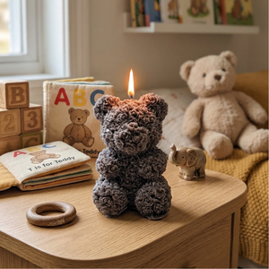 Bougie en forme d'ours en peluche NF Rose, bougie parfumée en cire de soja, bougies décoratives en forme d'animaux, bougie pilier décorative, décoration d'intérieur, étiquette privée, couleur personnalisée - Product Image 2