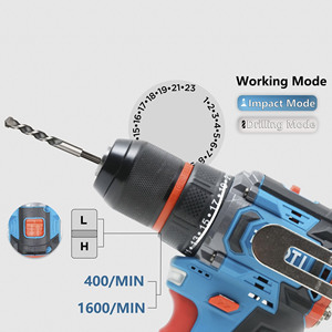 Juego de Taladro Percutor Inalámbrico Industrial BIYOTI de 16.8v, Taladro sin Escobillas, Máquina Perforadora, Destornillador Eléctrico Recargable - Product Image 5