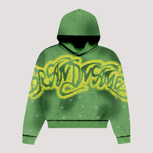 Sweat à capuche Tie Dye surdimensionné personnalisé de la meilleure qualité pour hommes poids lourd 100% coton brodé bouffant impression à capuche - Product Image 6