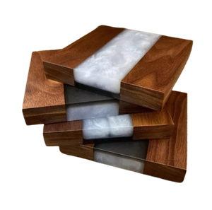 Elegant Customized <b>Wooden</b> Tea Cup Mats Two-Type Joint Wood Coaster at Low Price Color Combination <b>Wooden</b> Tea Platters Pads - Product Image 4