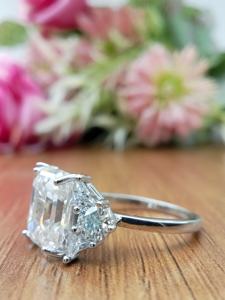 D'VINS JEWELS Classic Popular Style Engagement <b>Ring</b> <b>Emerald</b> Brilliant Cut 9x7mm VVS Moissanite Lab Grown 925 <b>Silver</b> Gold Parties - Product Image 2