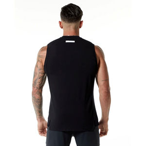 Camiseta sin mangas de algodón 100% de primera calidad para hombre, ajuste cónico, tejido transpirable, estilo informal con corte de Sisa sin mangas, tarifa al por mayor OEM - Product Image 2