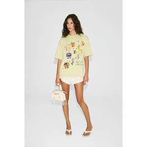Camiseta GRIMELANGE Millie para Mujer, 100% Algodón Orgánico, Corte Holgado, Estampado y Detalles Bordados - Product Image 6