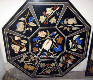 Standard Quality Home Decorative Black Marble Table <b>Top</b> Use Coffee and Tea <b>Top</b> Dinning Table Exquisite Octagonal Shape Table <b>Top</b> - Product Image 1