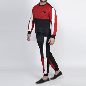 Ensemble de survêtement décontracté pour homme, respirant, léger, tricot lisse, matière extensible en polyester/coton pour tous les jours - Product Image 3
