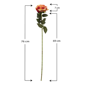 Arancione realistico/bianco/rosso 3 rose artificiali 76cm Bouquet da sposa e decorazioni per la casa fiori finti rose per un appello elegante - Product Image 2