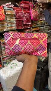 Handmade Women's Embroidered Rhombus Shape Thread Work Clutch <b>Wedding</b> Favor Return Gift for <b>Guests</b> Indian <b>Handbag</b> Clutch - Product Image 4