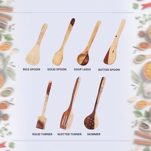 Juego de Cubiertos de Madera de Primera Calidad, Espátulas Ecológicas, Cucharas de Mango Largo, Cucharón, Diseño Moderno para Uso en el Hogar y Restaurantes, Exportación al por Mayor - Product Image 6