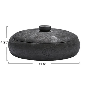 Best Seller Wooden Spice/Sugar <b>Black</b> Grainy Canister - Product Image 3