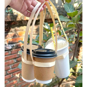 PRODUCTO EN OFERTA - Portavasos de Bambú Sostenible para Exhibición de Bebidas, Apto para Tiendas de Té con Leche y Cafeterías - Product Image 3