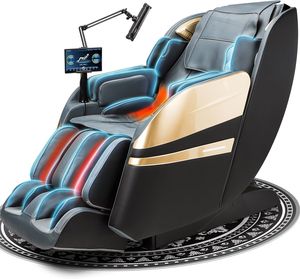 Fauteuil de massage complet, zéro gravité, shiatsu, fauteuil inclinable, rouleaux fixes, mode de chauffage du dos et des pieds, écran tactile - Product Image 1