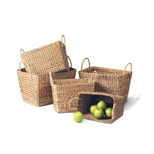 <b>Basket</b> with handles <b>water</b> <b>hyacinth</b> Handmade <b>Storage</b> <b>Basket</b> Wholesale eco-friendly Made in Vietnam - Product Image 6