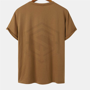 Camisetas de Verano para Hombre, Impresión de Logotipo Personalizado, Diseño en Blanco, Patrón Sólido, MOQ Bajo, Tela de Algodón de 220 Gramos, Transpirable - Product Image 2
