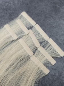 Dream Hair DR04 Hanoi Vietnamese Virgin Hair <b>Bleached</b> Tape Extensions Natural Straight Super Double Drawn 8-36 Inches - Product Image 2