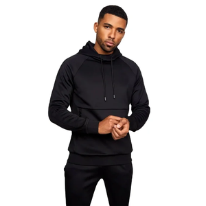 Conjunto de 2 piezas de algodón 100% ajustado personalizado OEM, pantalones de chándal con capucha para hombre, chándal de entrenamiento de invierno transpirable con estampado de letras y logotipo a granel - Product Image 2