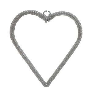 Design impressionnant décoratif suspendu coeur fer/perles tenture murale nickelage pour la maison et la décoration de noël à la main - Product Image 5