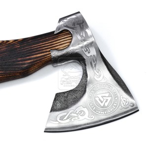 Viking Tomahawk-hacha de DD-VikingAxe-124 forjado a mano, barbudo, Vikingo, alta calidad, hecho a mano, mango de madera - Product Image 3