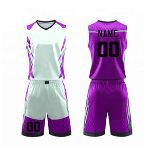 Uniforme de basket-ball nouvel ensemble de sublimation de haute qualité sur mesure 100% polyester vêtements d'équipe de basket-ball maillots de basket-ball hommes plaine - Product Image 3