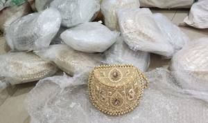 Bolso de Mano de Noche para Novia, Hecho a Mano con Cuentas de Perlas, Correa de Hombro, Cierre de Solapa, Forro de Satén, Accesorio de Moda para Boda - Product Image 3