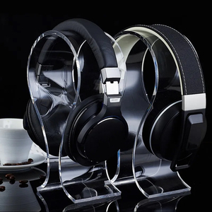 Acrylic hiển thị đứng cho tai nghe xách tay trong suốt tổ chức rack-trọng lượng nhẹ bán lẻ sử dụng giải pháp lưu trữ - Product Image 1