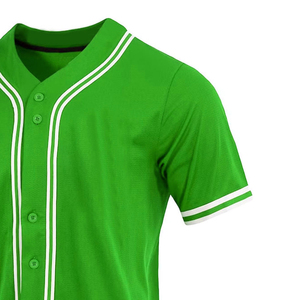 Camisetas de béisbol de manga corta de nuevo estilo con botones al por mayor, ropa de equipo de bajo precio, camiseta de béisbol con cuello en V, precio bajo, OEM - Product Image 4
