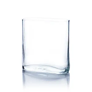 VBR7308 - Rounded <b>Corner</b> Rectangular Glass <b>Block</b> Vase - 3 x 7 x 8 - Product Image 2