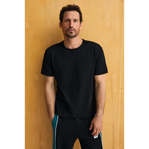 GRIMELANGE AXION เสื้อยืดคอกลมผ้าฝ้ายออร์แกนิก 100% ทรงพอดีตัวสำหรับผู้ชาย - Product Image 5