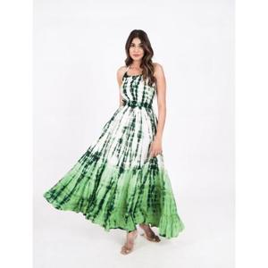 Attrayant Tie dye Casual Sans Manches Col Rond Sexy Longue Robe Maxi Vacances D'été Robe Maxi - Product Image 1