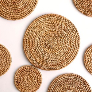 Posavasos de ratán, Mantel Individual de ratán, vajilla de bambú, posavasos al por mayor, posavasos de mimbre ecológico Natural, ratán de Vietnam - Product Image 6