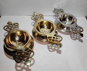 Durable Brass Metal Tea Stainer <b>Colander</b> & Strainer Premium Product for Tea & Food Preparation - Product Image 4