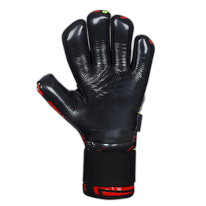 Gant de gardien de but de football vert et noir avec doigts renforcés et dragonne réglable pour utilisation en match - Product Image 6