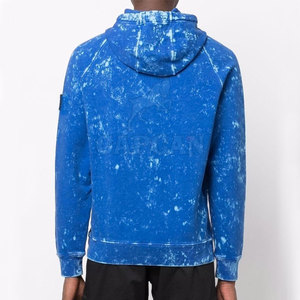 2023 hommes de haute qualité lavage à l'acide à capuche à la mode extensible polaire surdimensionné haut de gamme Style blanc approvisionnement en gros - Product Image 2