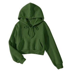 เสื้อครอปไซส์ใหญ่พิเศษสำหรับผู้หญิงเสื้อมีฮู้ดแฟชั่นผ้าฝ้าย100% สั้นโอเวอร์ไซส์สำหรับผู้หญิง - Product Image 6