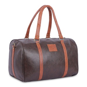 Wholesale Natural Grain Lather Duffel <b>Bag</b> for Sports Fitness and Business Travel With <b>Zipper</b> Closure at Affordable Price - Product Image 5