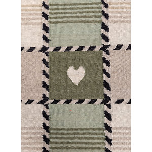 Tapis en laine tissée plate Alhambra vert pour la décoration de la maison, salon, couloir, tapis rectangulaire en jute pour chambre à coucher/tapis de chevet - Product Image 3