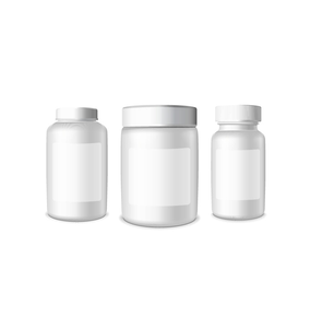 Boîte d'emballage et de rangement en plastique blanc / Bouteille, Nouveauté, 3 pièces de tailles différentes, Personnalisable, En promotion - Product Image 1