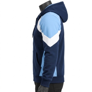 Sweat à capuche streetwear avec impression sérigraphique, logo personnalisé, vente en gros, sweats à capuche pour hommes, OEM, fermeture éclair tendance, 100% coton uni - Product Image 4