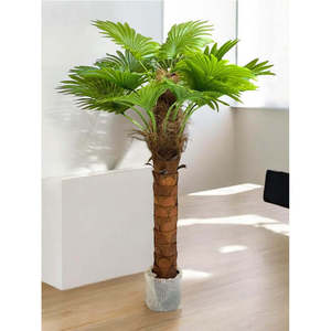 Majestueux palmier artificiel vert lavande en PVC, plante en pot pour la maison, mariage, fête, décoration extérieure, 52 pouces, petit format adapté - Product Image 1