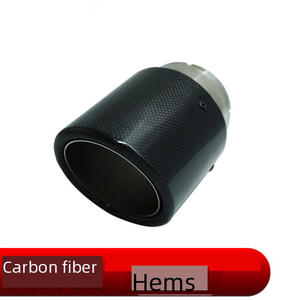 Punta de escape de fibra de carbono azul quemado premium de 101 mm, tubo de silenciador de acero inoxidable para sistemas de modificación y ajuste de automóviles - Product Image 5