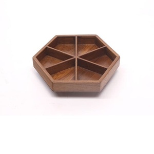 Bandeja de madera para servir con acabado natural para decoración de mesa de fiesta de boda, uso de servicio de catering, servicio delicioso - Product Image 4