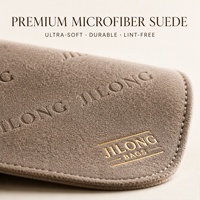 Pochette à monnaie en microfibre de qualité supérieure avec logo personnalisé, fermeture à glissière, sac à monnaie en daim de luxe pour ranger les pièces d'or et d'argent