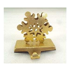 Snow Flake Silver Metal <b>Stocking</b> <b>Holder</b> For Christmas Table Top Decorative - Product Image 4