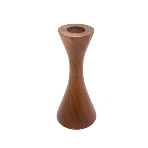 Nuevo portavelas decorativo de madera con acabado marrón para el hogar, boda, Navidad, iluminación de mesa, decoración hecha a mano a granel - Product Image 2