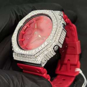 Montre-bracelet en acier inoxydable de haute qualité avec diamants en moissanite VVS, style hip-hop, vente chaude, moissanite glacée, personnalisable pour hommes - Product Image 2