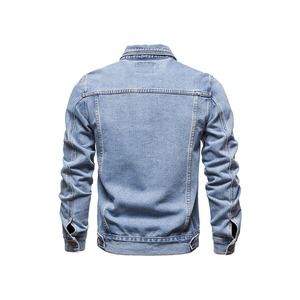 Fashion Clothing Real Leather Men's <b>Denim</b> <b>Jacket</b> Outwear Leather Top Quality Men <b>Denim</b> <b>Jacket</b> - Product Image 3
