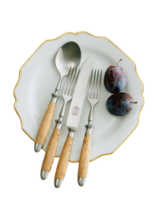 ชุดช้อนส้อมสแตนเลสสตีลเป็นมิตรกับสิ่งแวดล้อมพร้อมที่จับโลหะรูปทรงเรขาคณิตที่หรูหราเครื่องล้างจานปลอดภัยและกระจกขัดเงา - Product Image 2