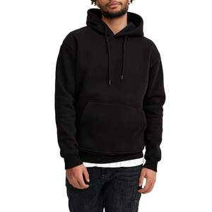 Custom Men Basics Cotton Blended Blanks 300 GSM 100% Sudadera con capucha de algodón de talla grande personalizada para hombres Drop Shoulder Pullover Sudadera con capucha para hombres - Product Image 4